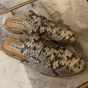 Steve Madden Snake Skin Mules